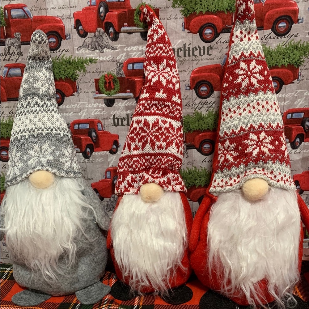 Set of three Christmas gnomes